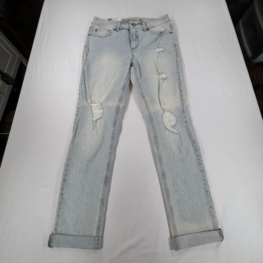 NEW Seven 7 Jeans Womens 4 Weekend Slim Fit Womens Distressed Straight Leg